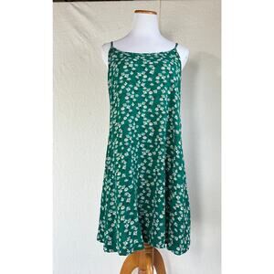 Boho Cottagecore Summer Daisy Rayon Strappy Sundress Women's SZ M